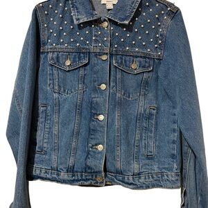 MUDD Denim Studded Women's Jacket Like New Juniors Size M